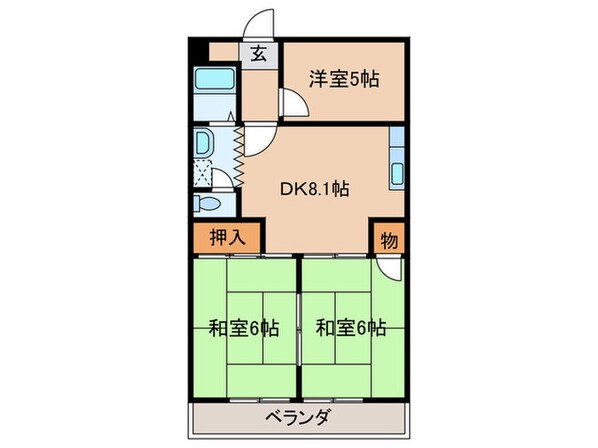 ジュネス２１の物件間取画像